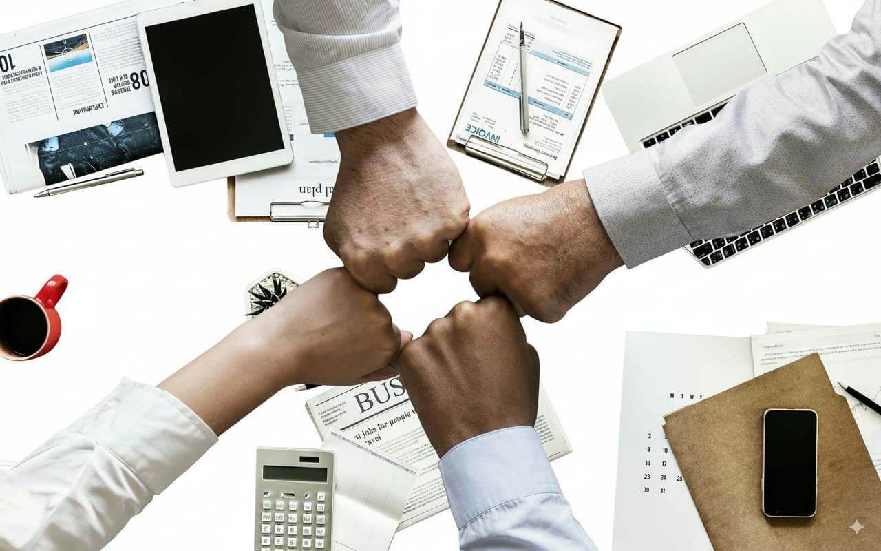 imagen de un equipo gestionando tramites para sus clientes 